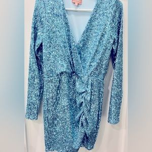 Show Me Your Mumu - Party Hop Dress Frosty Blue Sequin